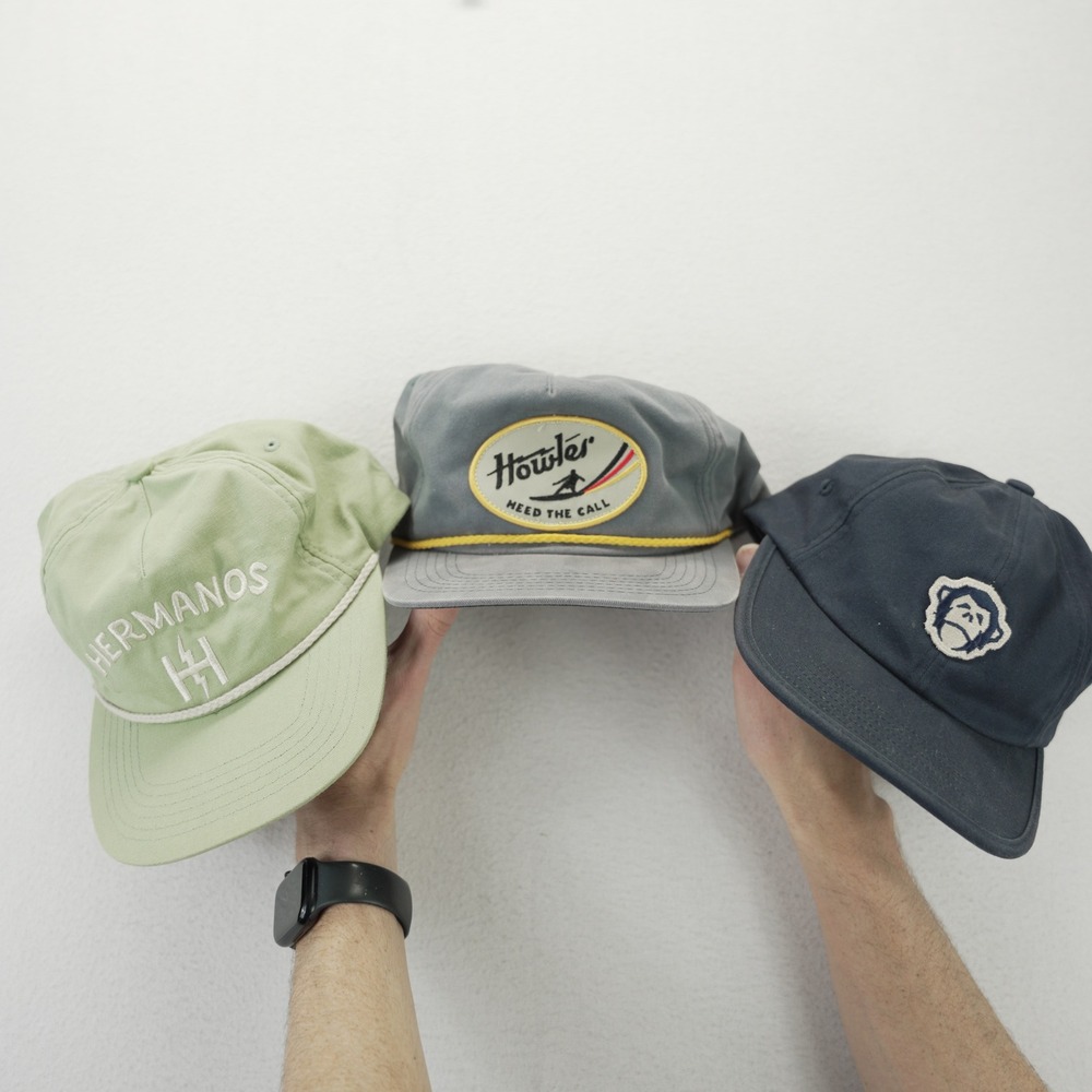 Lot of 3 Howler Brothers Hats Snapback Rope Hat Hermanos Heed The Call Navy Grey